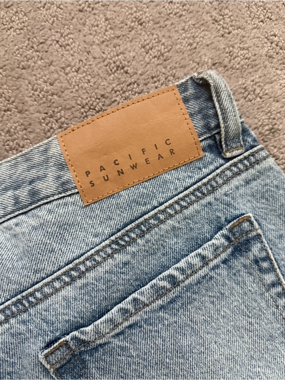 PacSun Light Blue Straight-Leg Jeans with Studded Butterfly Details - Picture 9 of 9